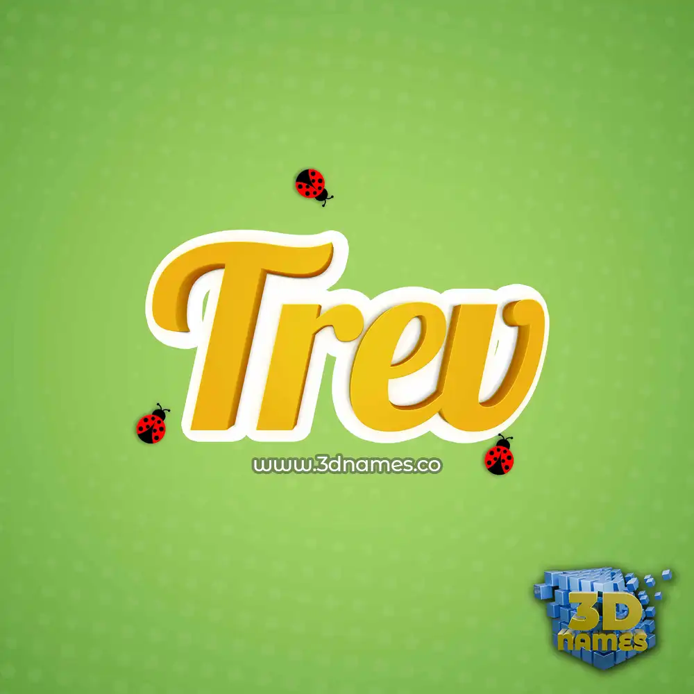 trev in Ladybugs style - 3D name wallpaper