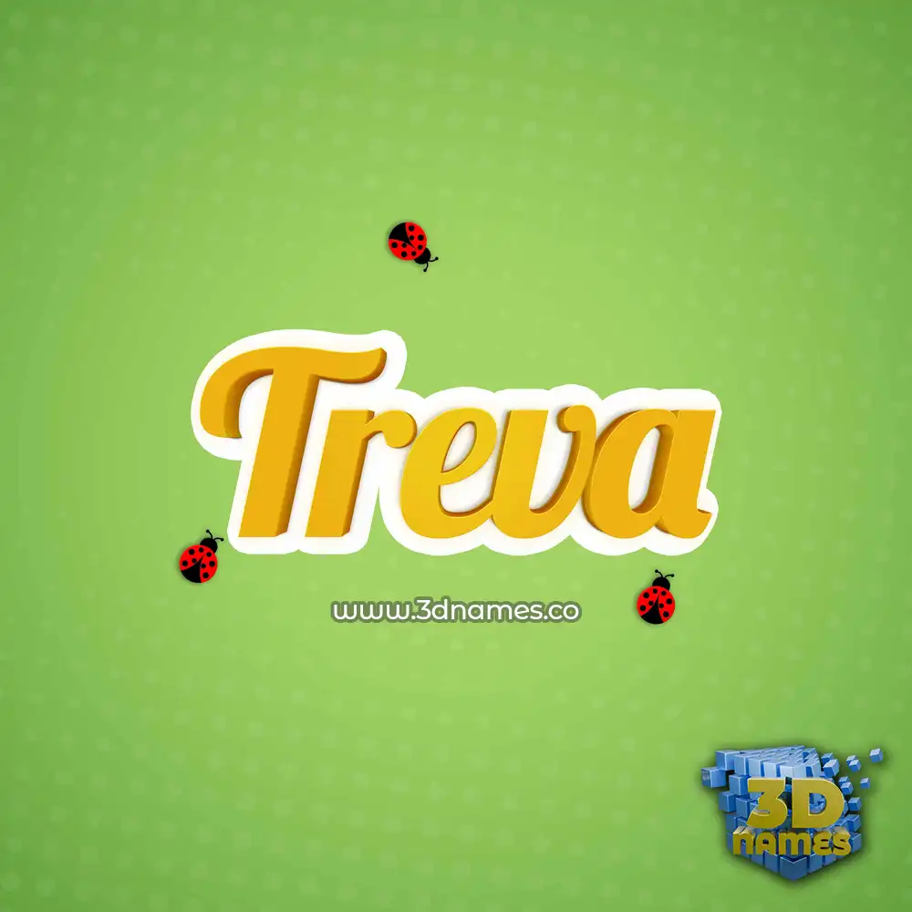 treva in Ladybugs style - 3D name wallpaper