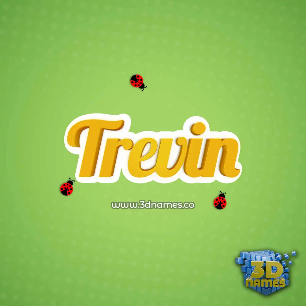 trevin in Ladybugs style - 3D name wallpaper