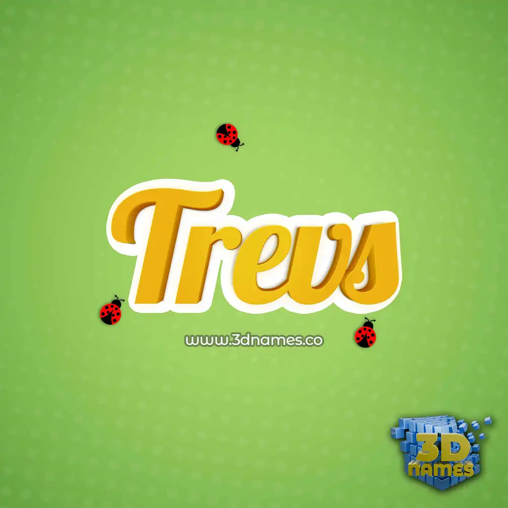 trevs in Ladybugs style - 3D name wallpaper