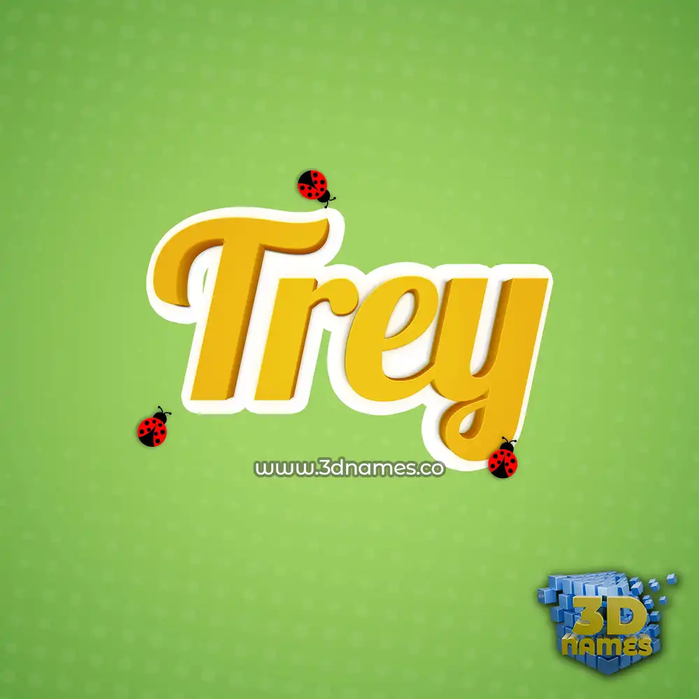 trey in Ladybugs style - 3D name wallpaper