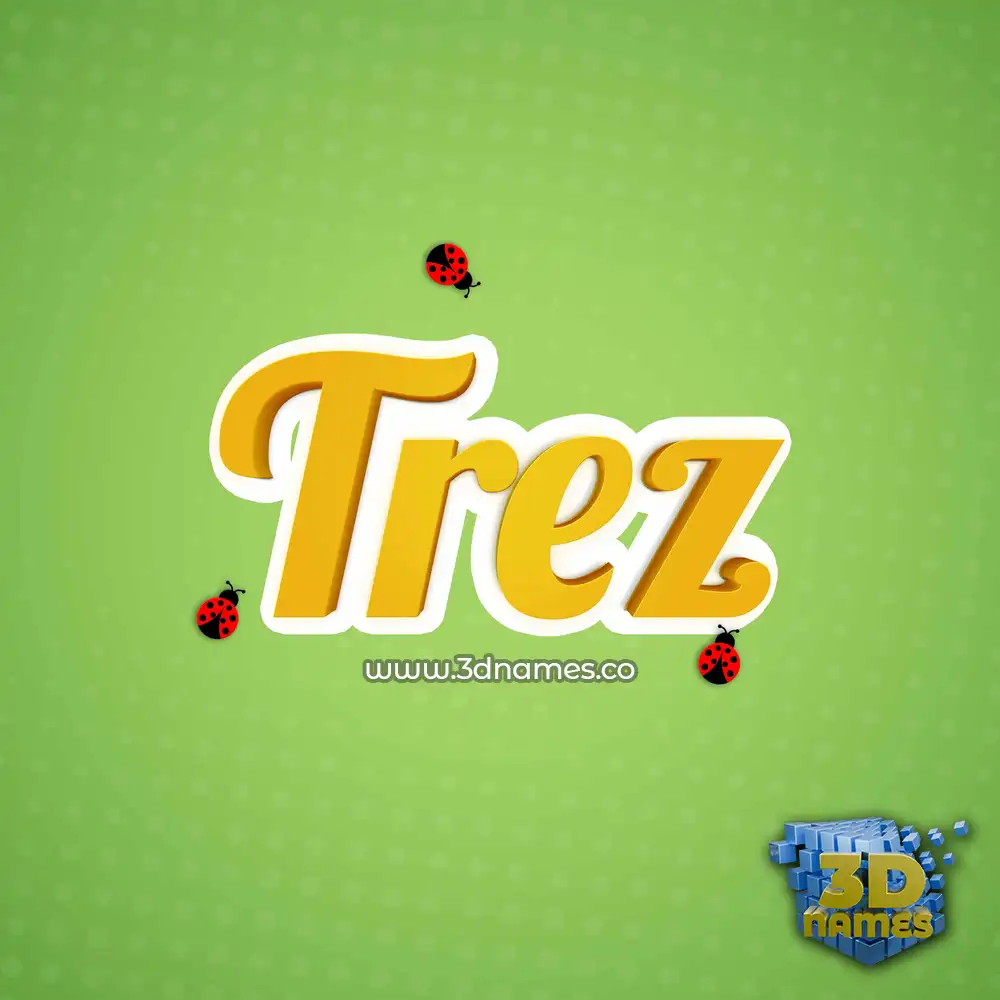 trez in Ladybugs style - 3D name wallpaper