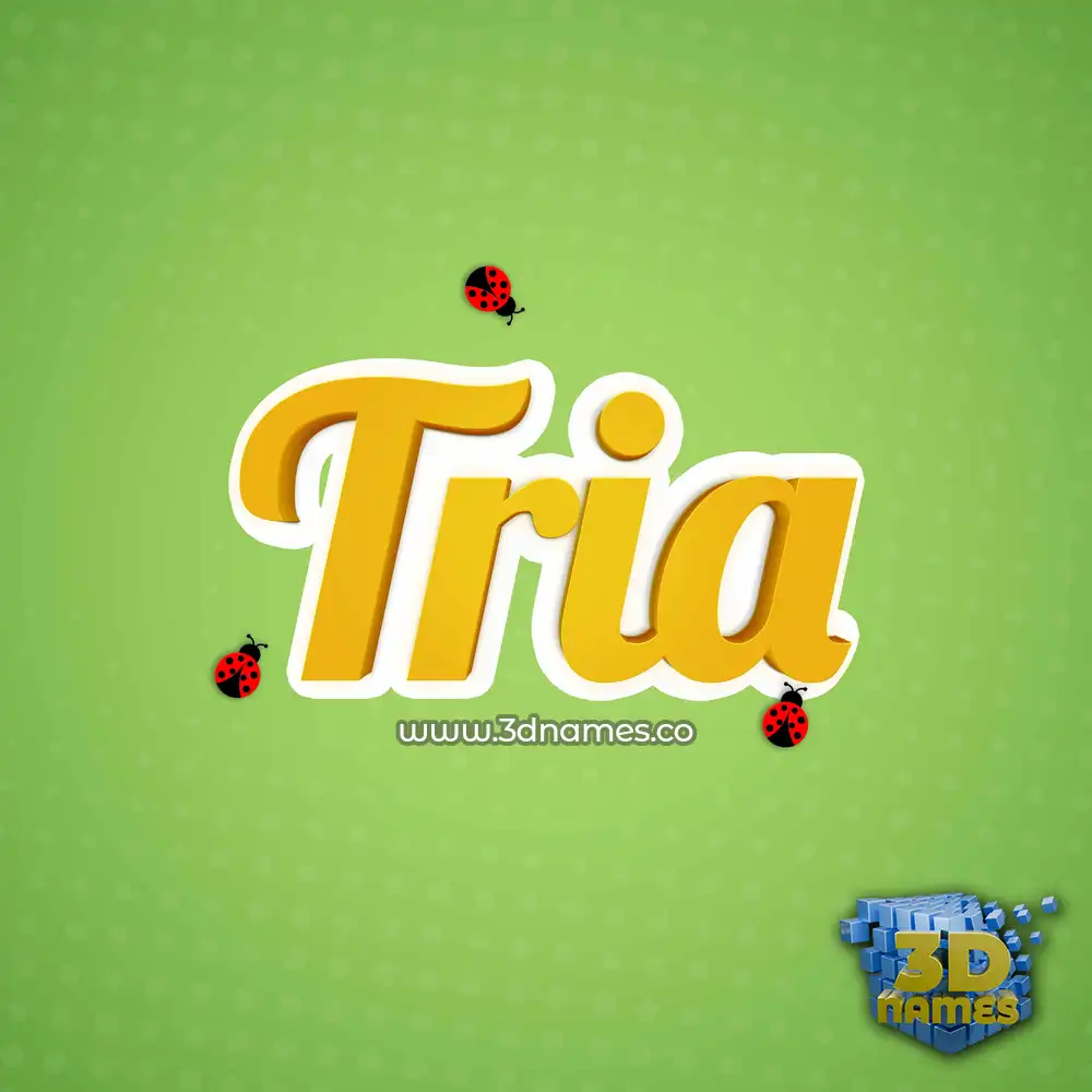 tria in Ladybugs style - 3D name wallpaper