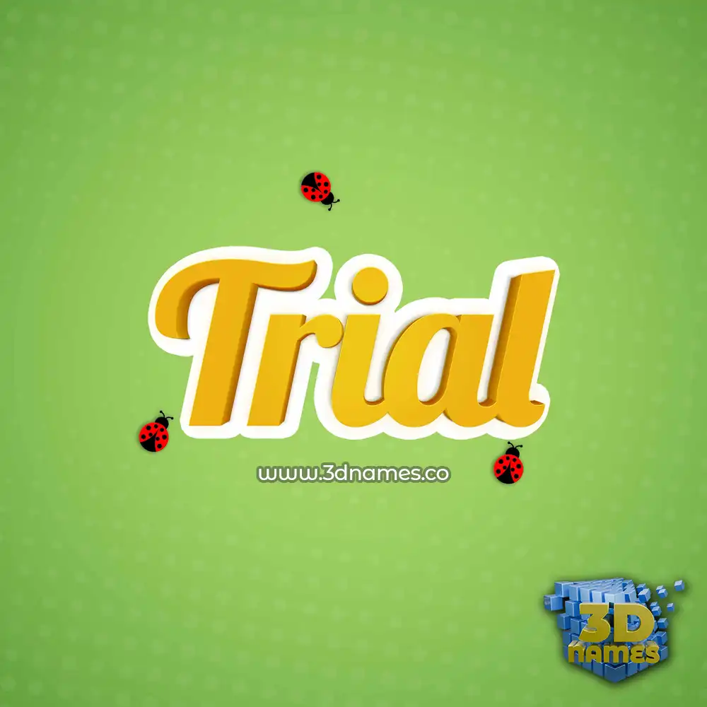 trial in Ladybugs style - 3D name wallpaper