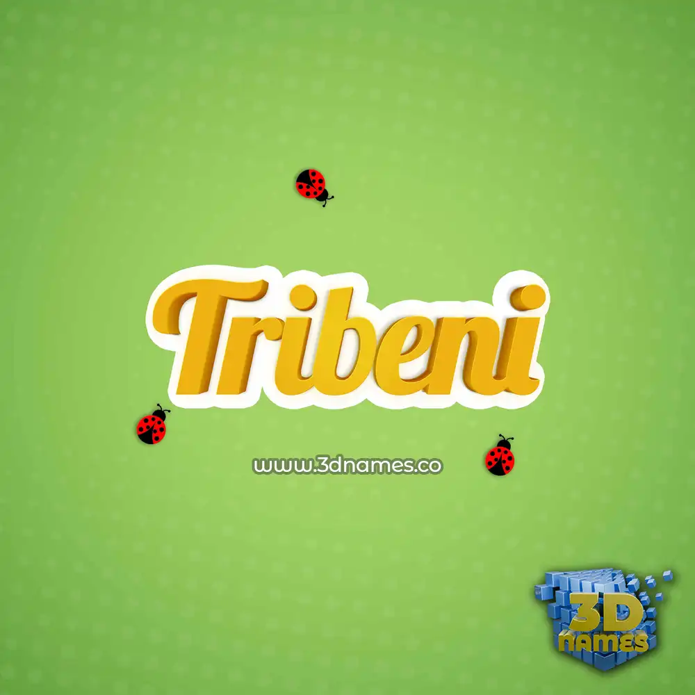 tribeni in Ladybugs style - 3D name wallpaper
