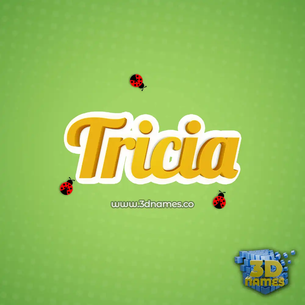 tricia in Ladybugs style - 3D name wallpaper