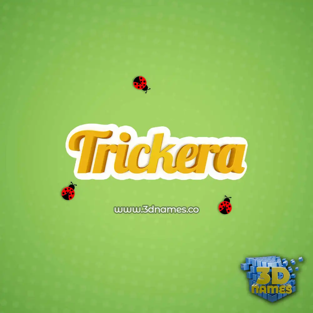 trickera in Ladybugs style - 3D name wallpaper
