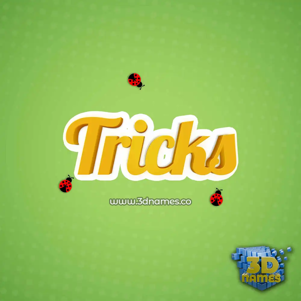 tricks in Ladybugs style - 3D name wallpaper