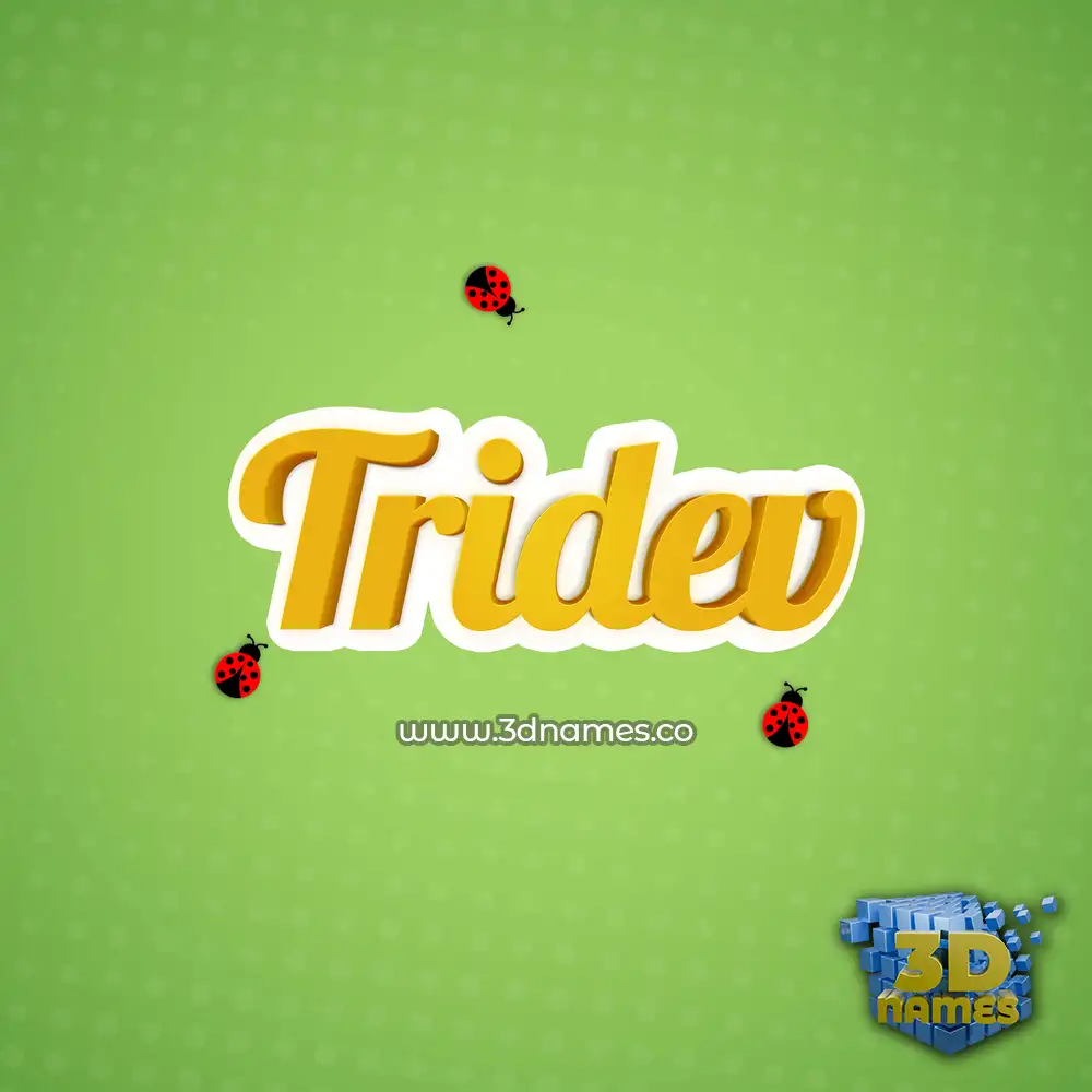 tridev in Ladybugs style - 3D name wallpaper