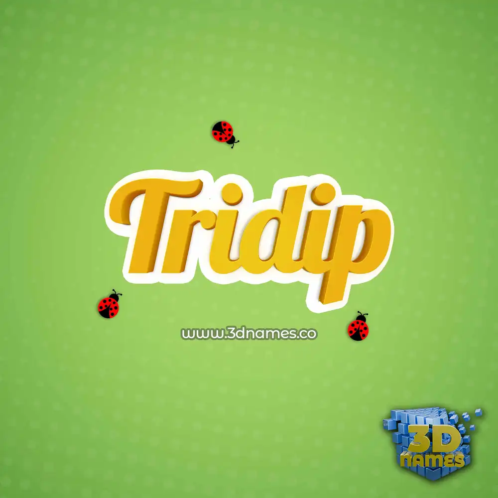 tridip in Ladybugs style - 3D name wallpaper