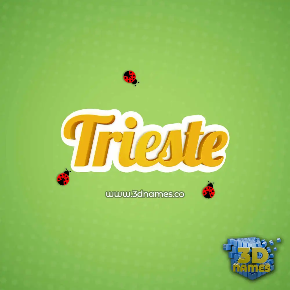 trieste in Ladybugs style - 3D name wallpaper