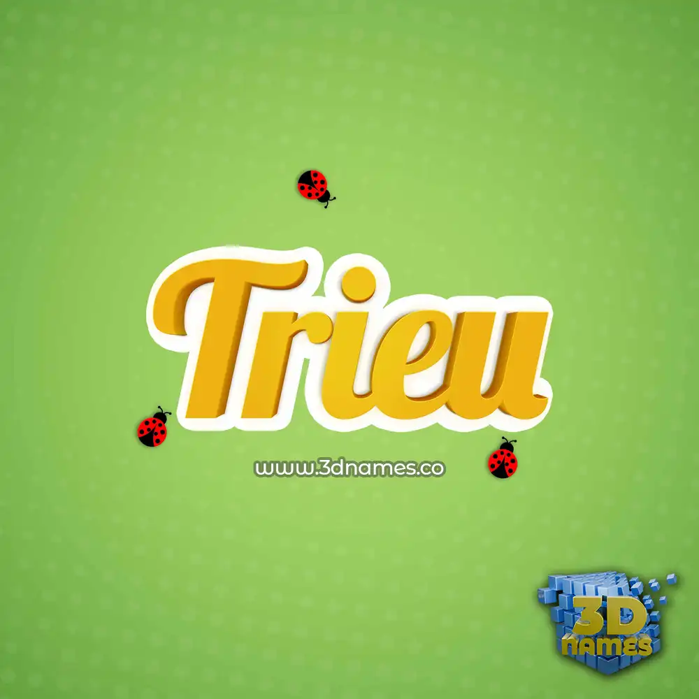 trieu in Ladybugs style - 3D name wallpaper