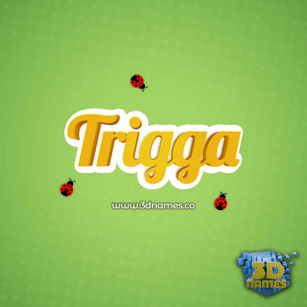 trigga in Ladybugs style - 3D name wallpaper