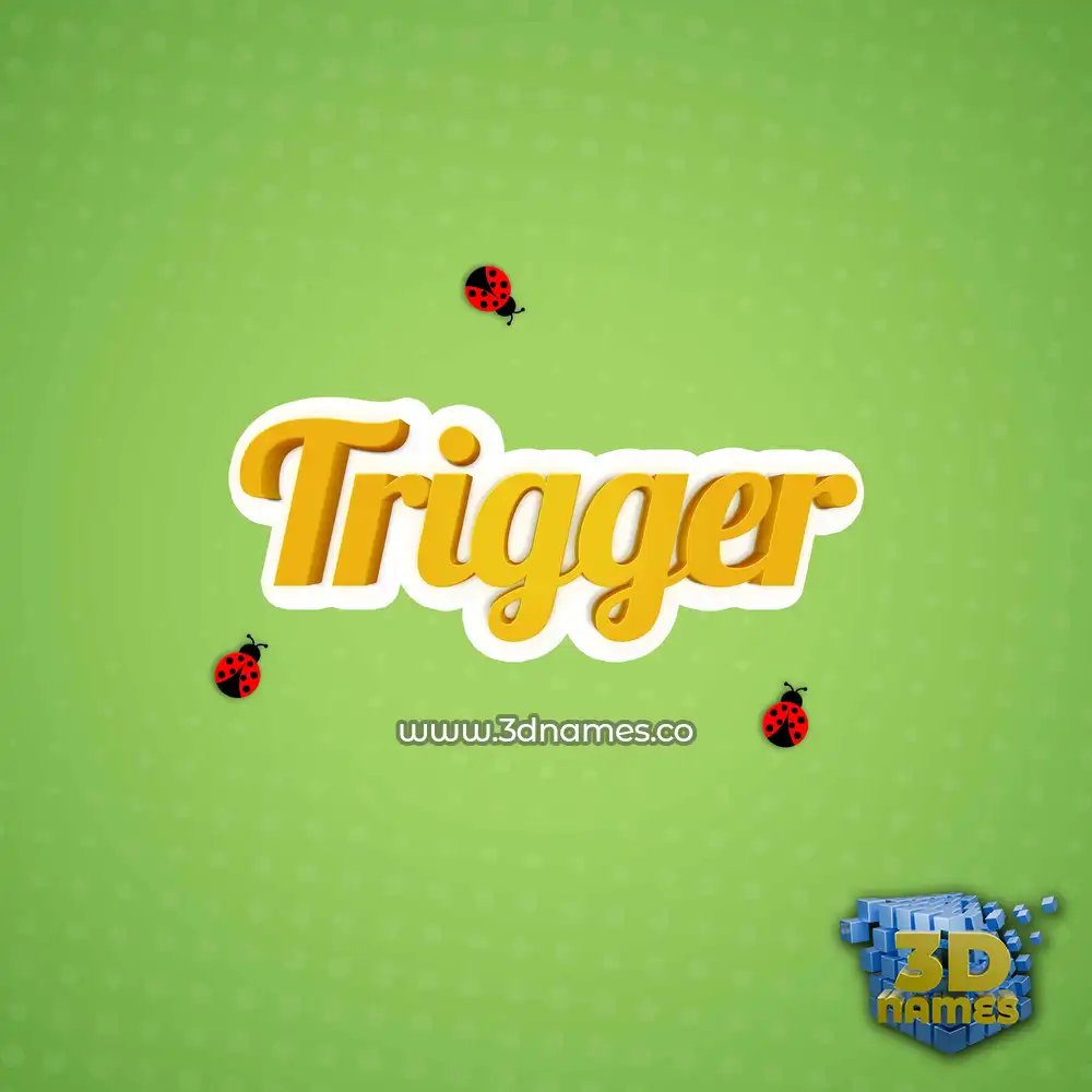 trigger in Ladybugs style - 3D name wallpaper
