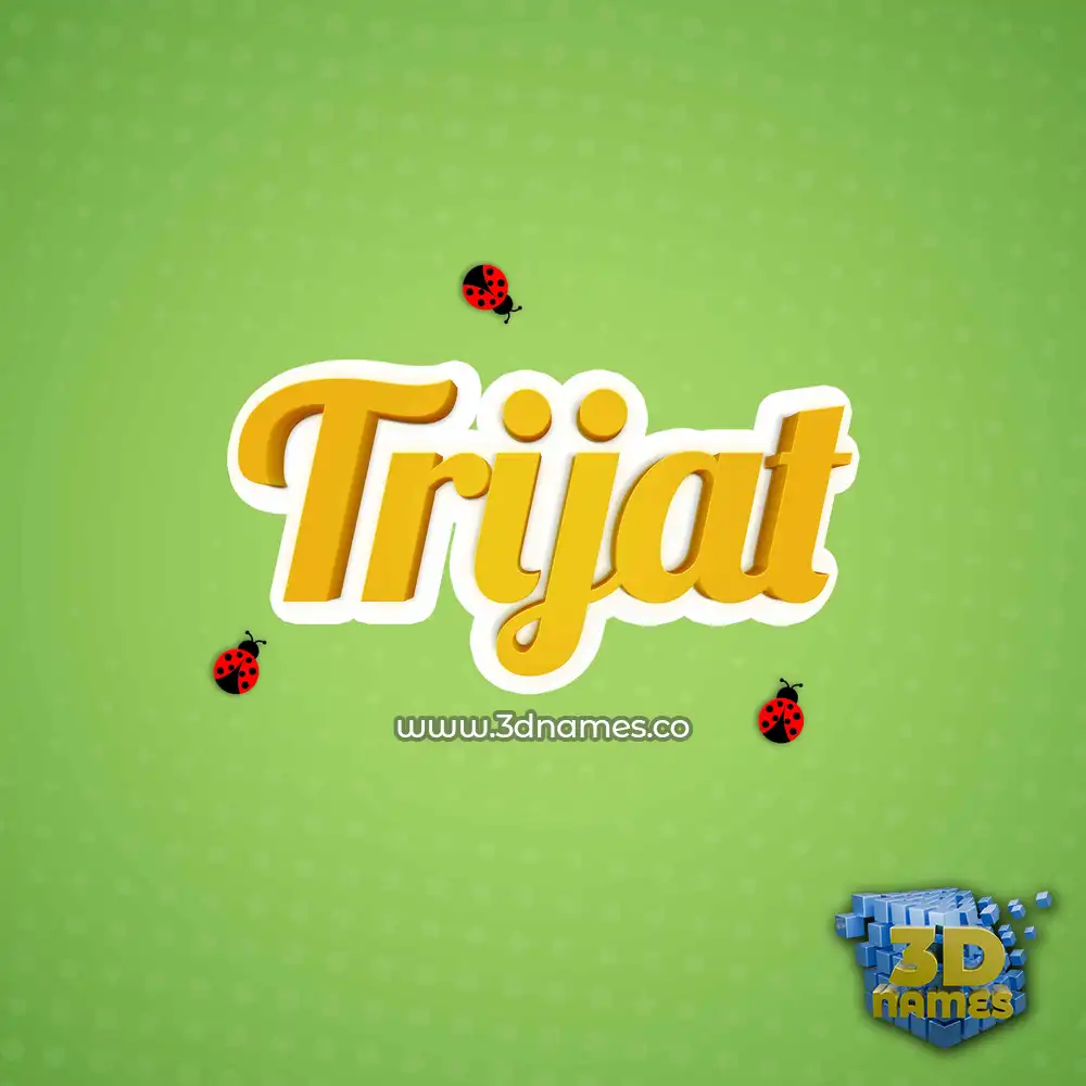 trijat in Ladybugs style - 3D name wallpaper