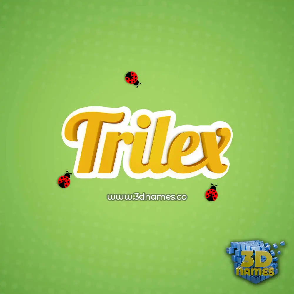 trilex in Ladybugs style - 3D name wallpaper