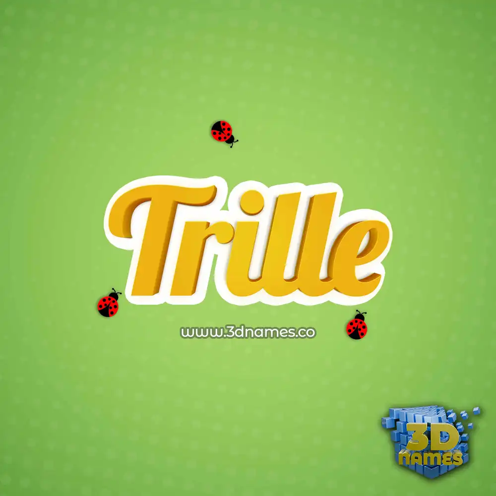 trille in Ladybugs style - 3D name wallpaper