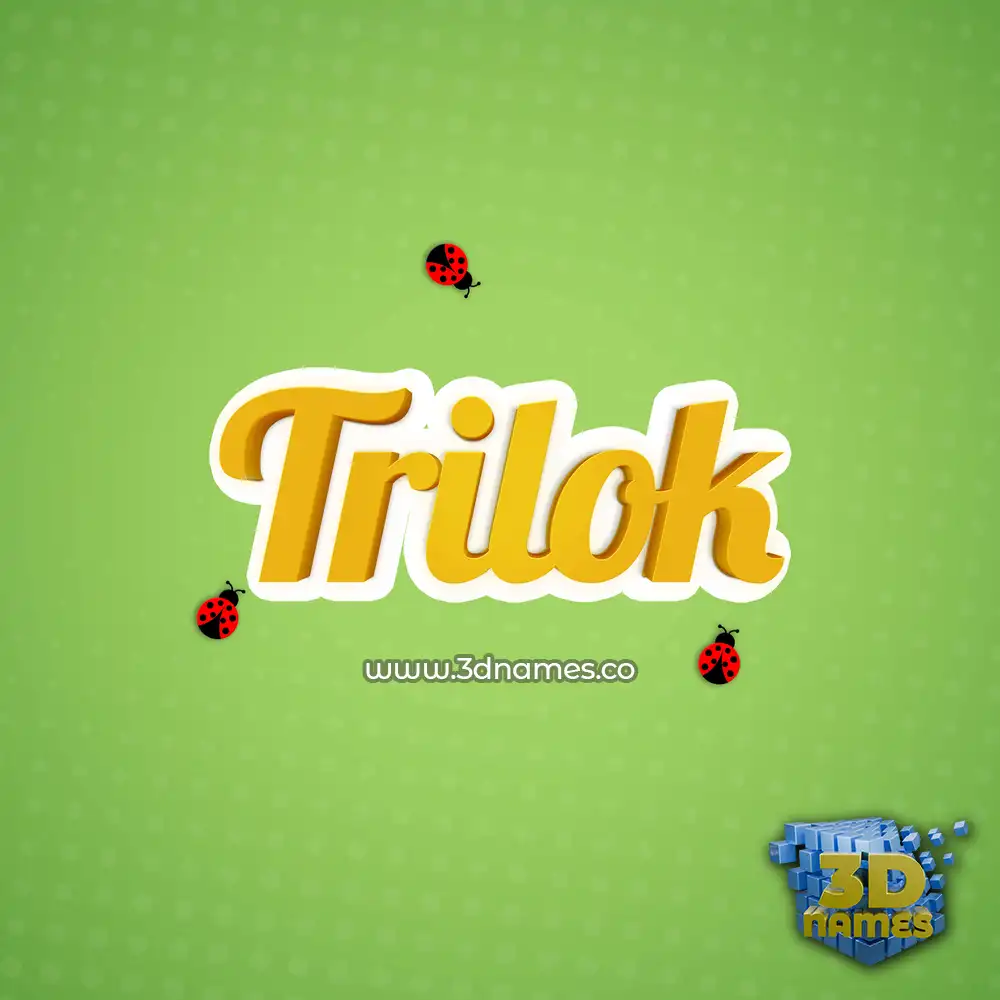 trilok in Ladybugs style - 3D name wallpaper