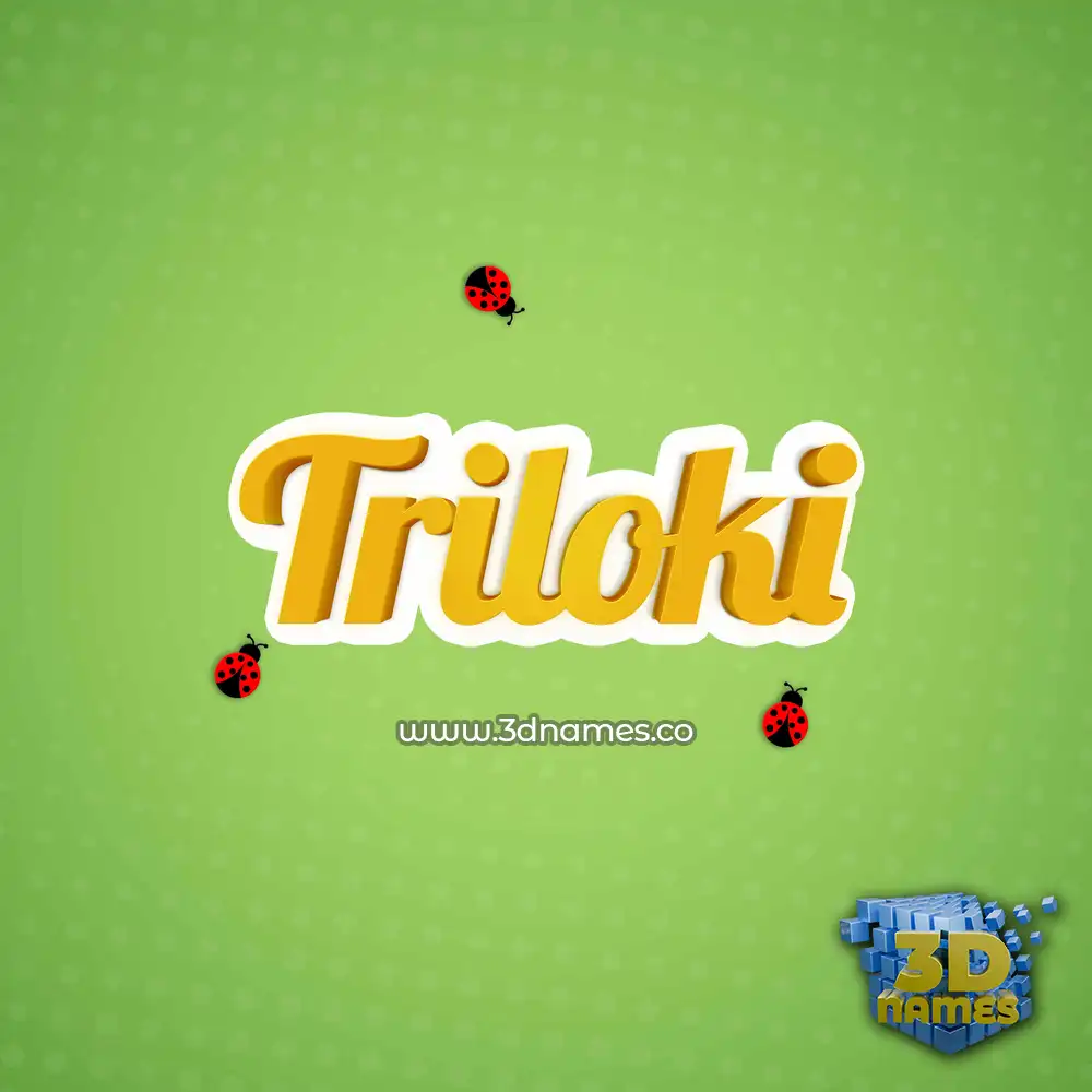 triloki in Ladybugs style - 3D name wallpaper