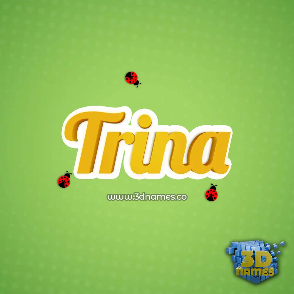 trina in Ladybugs style - 3D name wallpaper