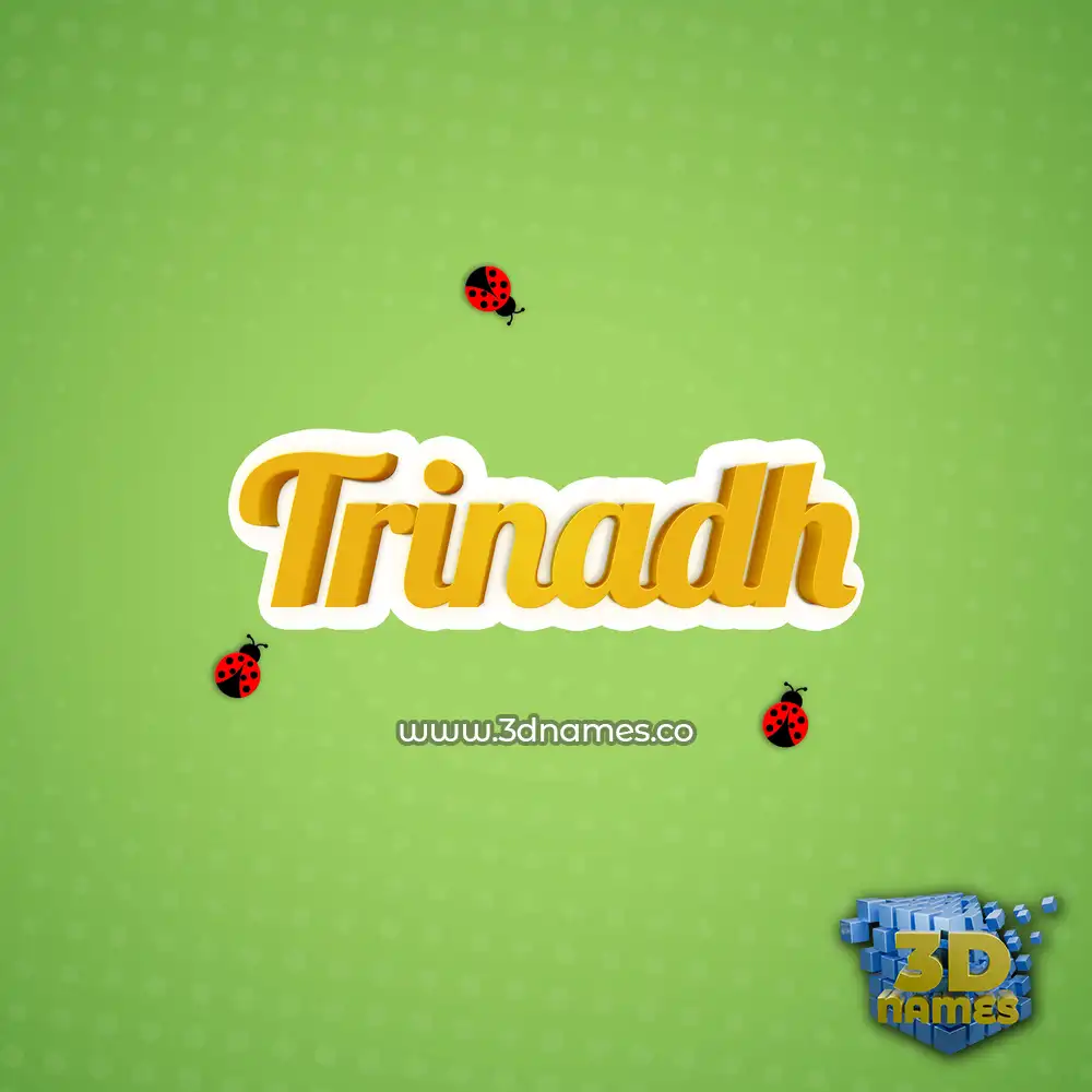 trinadh in Ladybugs style - 3D name wallpaper