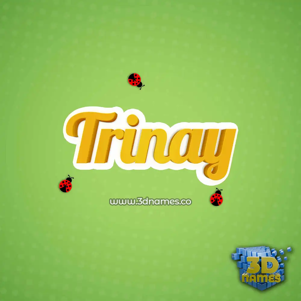 trinay in Ladybugs style - 3D name wallpaper