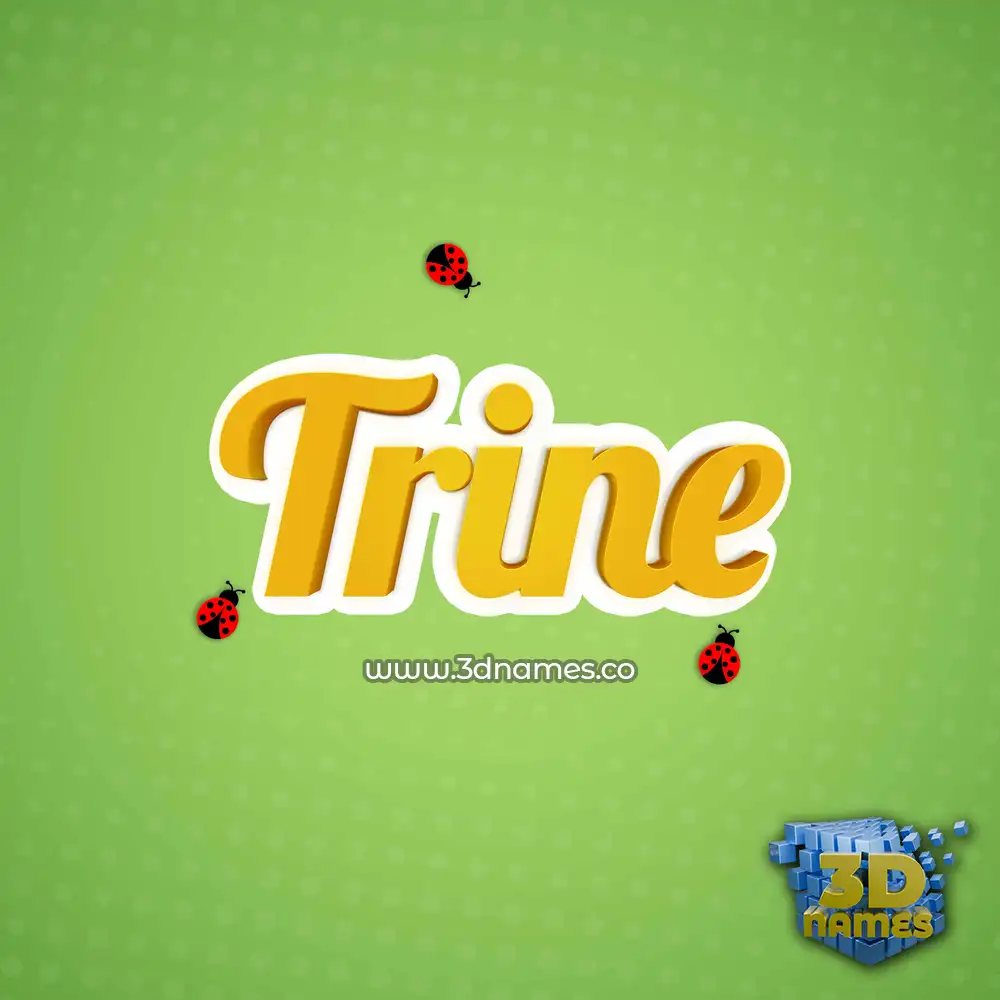trine in Ladybugs style - 3D name wallpaper