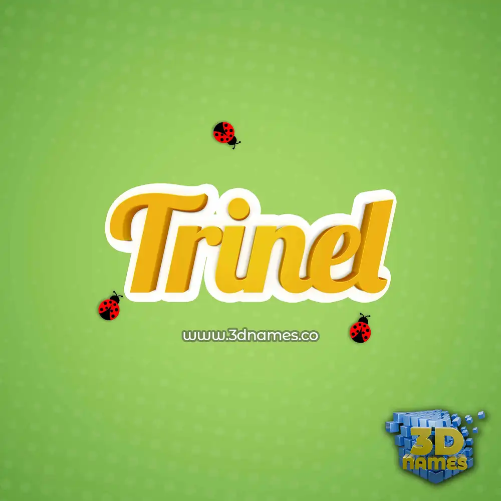 trinel in Ladybugs style - 3D name wallpaper