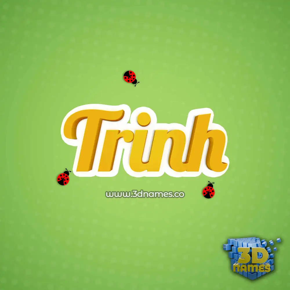trinh in Ladybugs style - 3D name wallpaper