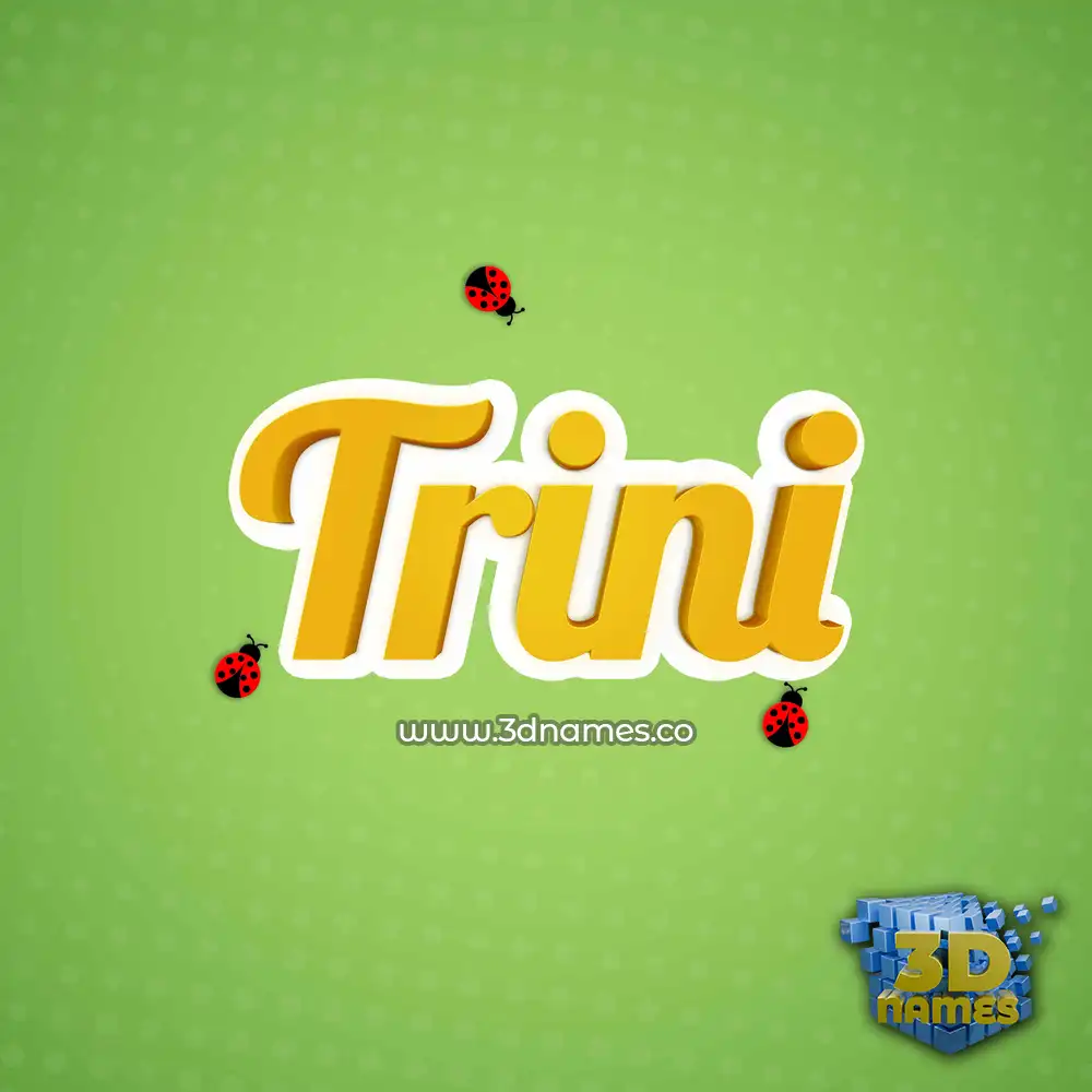 trini in Ladybugs style - 3D name wallpaper