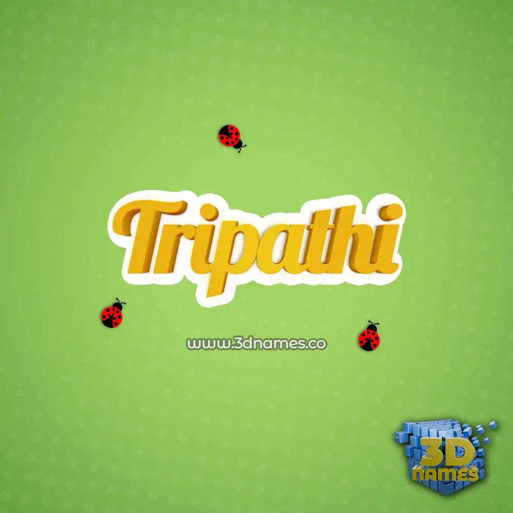 tripathi in Ladybugs style - 3D name wallpaper