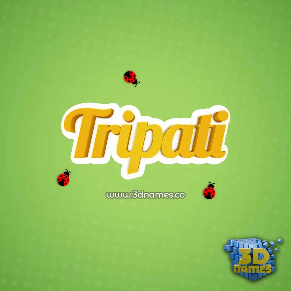 tripati in Ladybugs style - 3D name wallpaper