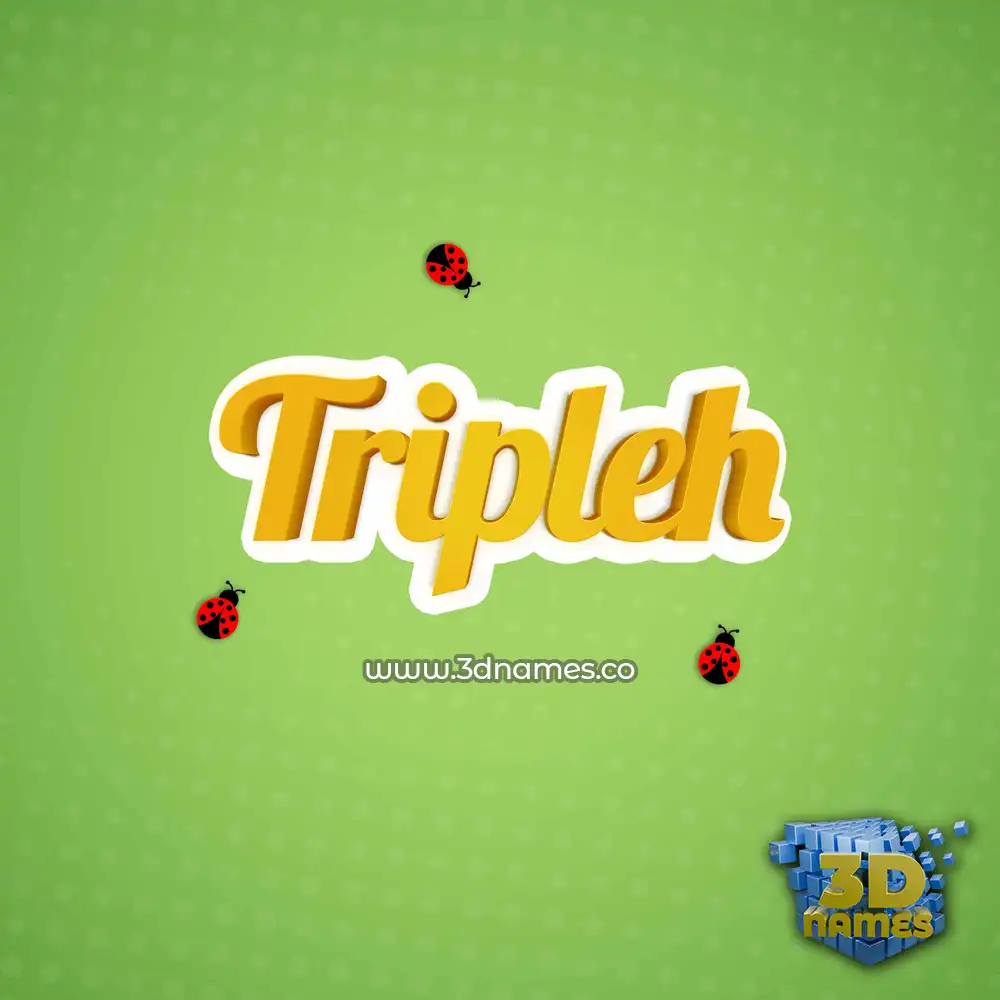 tripleh in Ladybugs style - 3D name wallpaper