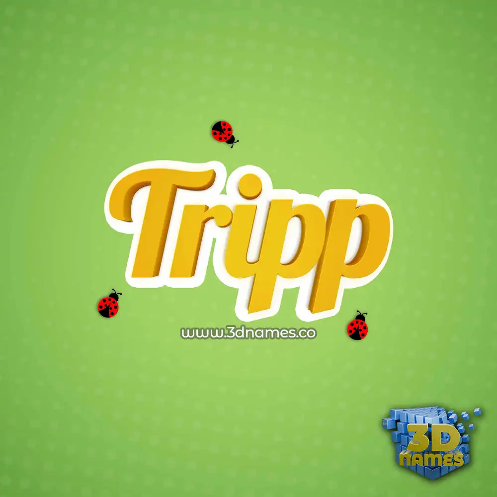 tripp in Ladybugs style - 3D name wallpaper