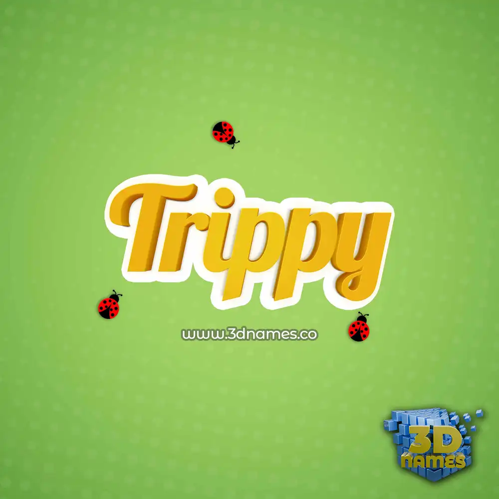 trippy in Ladybugs style - 3D name wallpaper