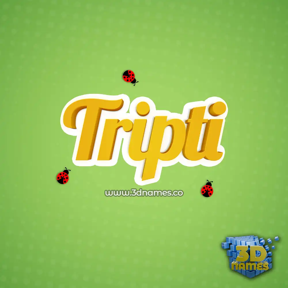 tripti in Ladybugs style - 3D name wallpaper