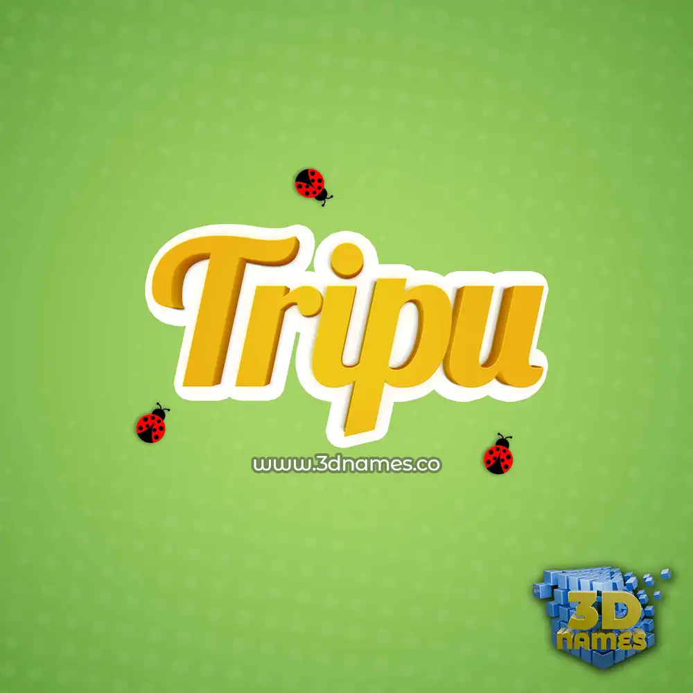 tripu in Ladybugs style - 3D name wallpaper