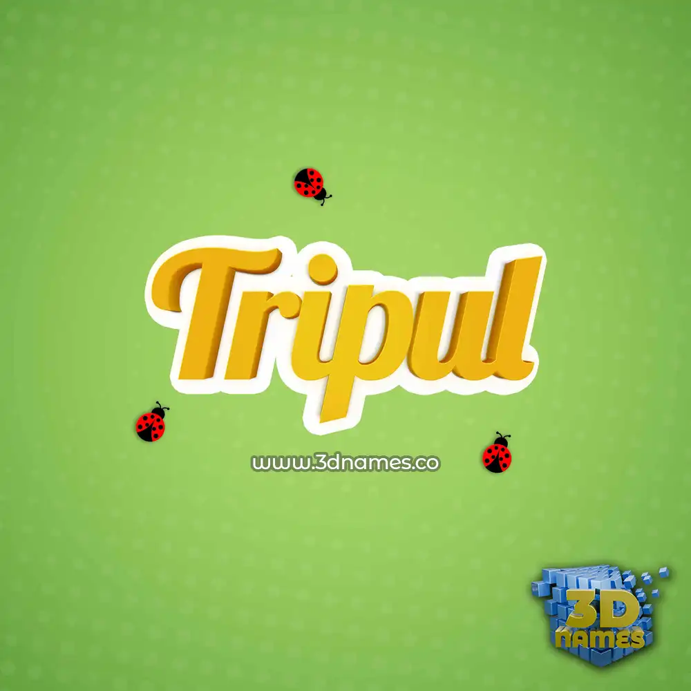 tripul in Ladybugs style - 3D name wallpaper