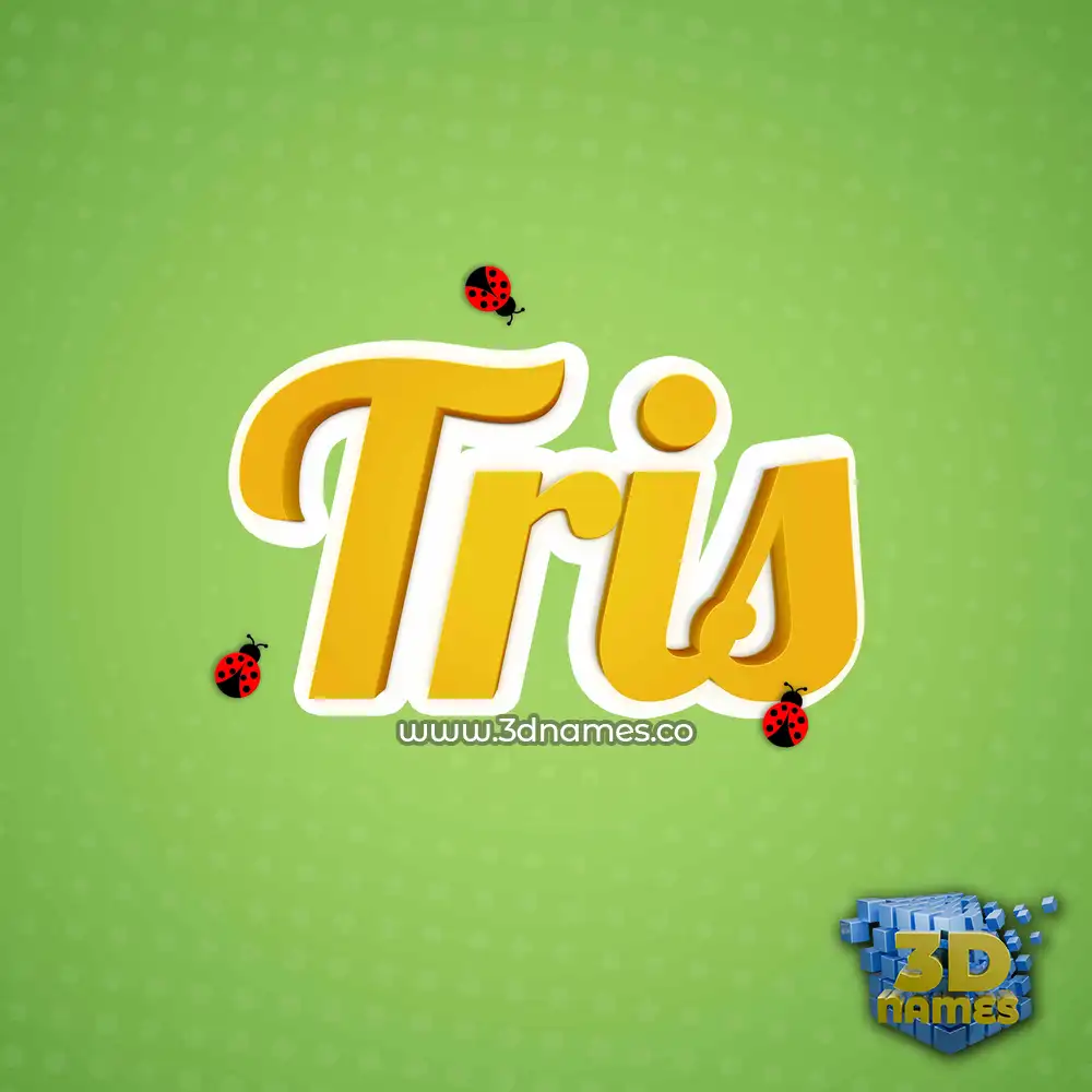 tris in Ladybugs style - 3D name wallpaper