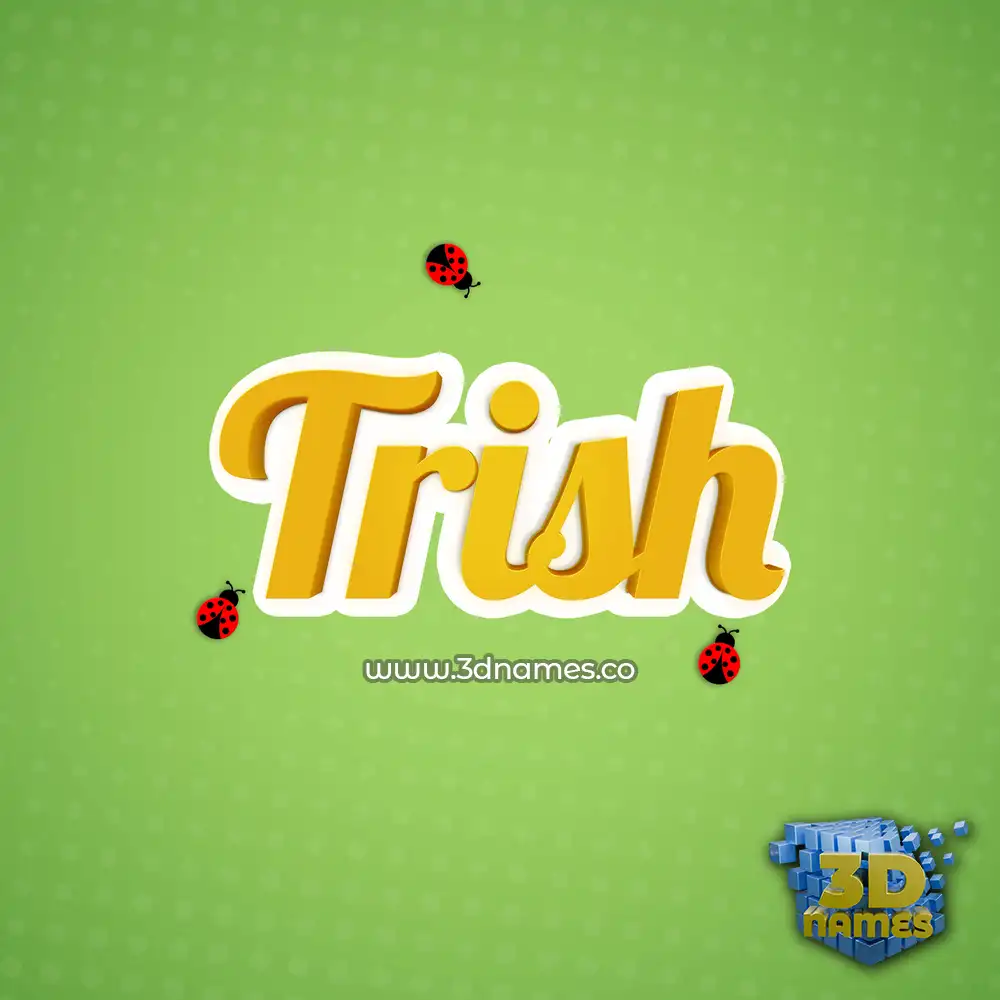 trish in Ladybugs style - 3D name wallpaper