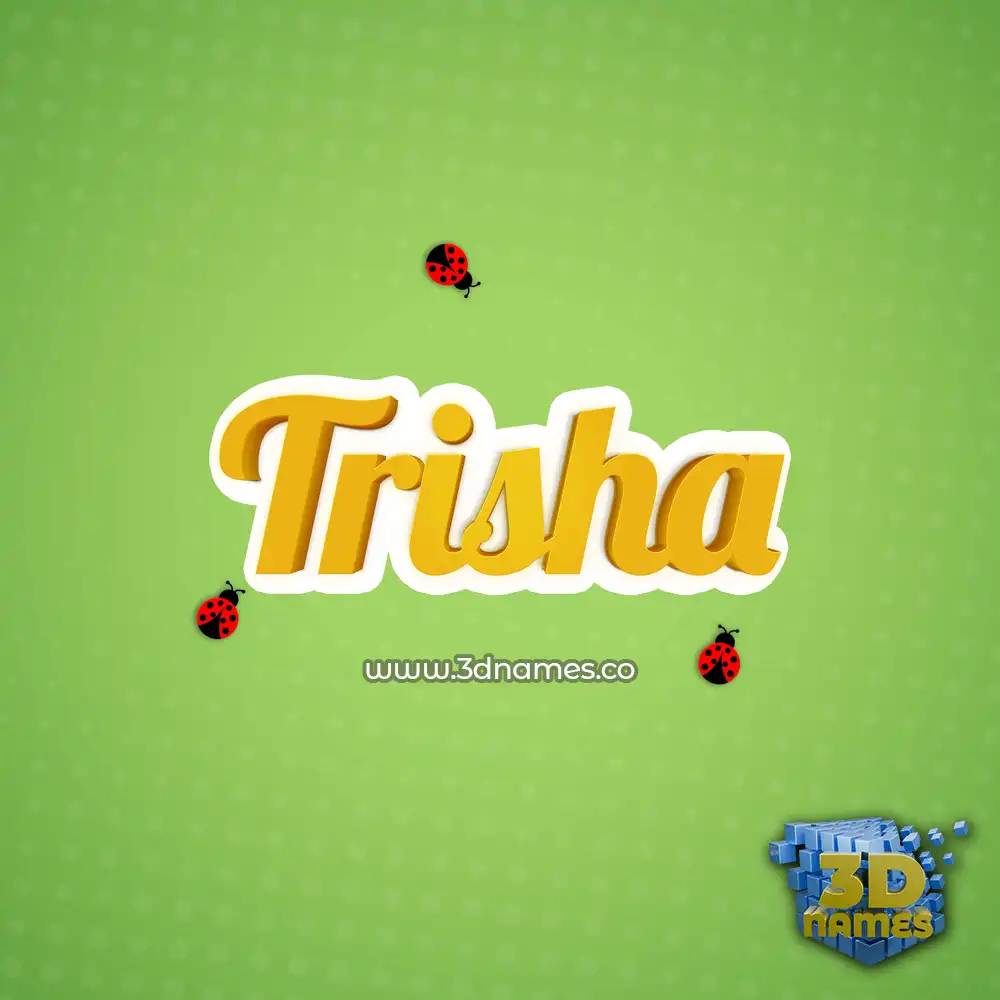 trisha in Ladybugs style - 3D name wallpaper