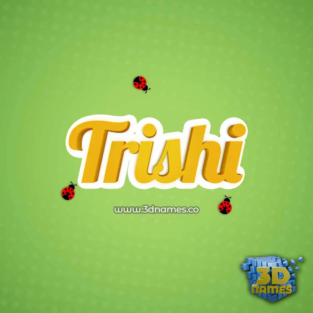 trishi in Ladybugs style - 3D name wallpaper