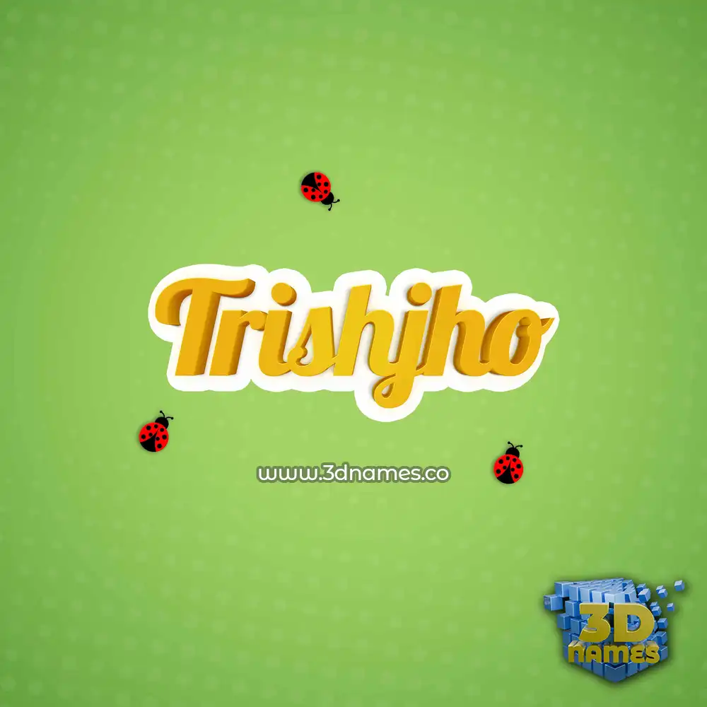 trishjho in Ladybugs style - 3D name wallpaper