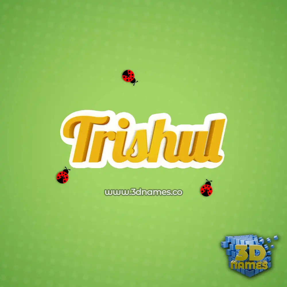 trishul in Ladybugs style - 3D name wallpaper