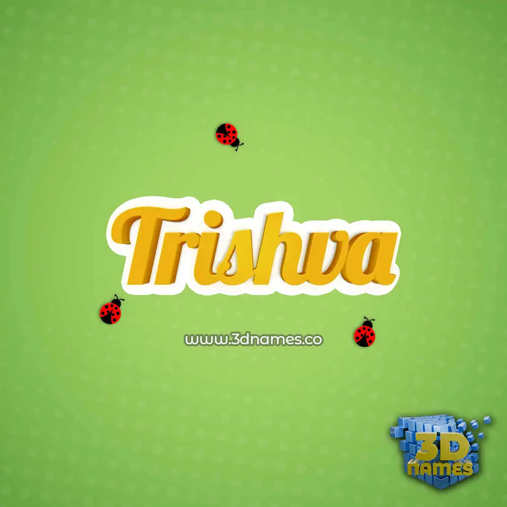 trishva in Ladybugs style - 3D name wallpaper