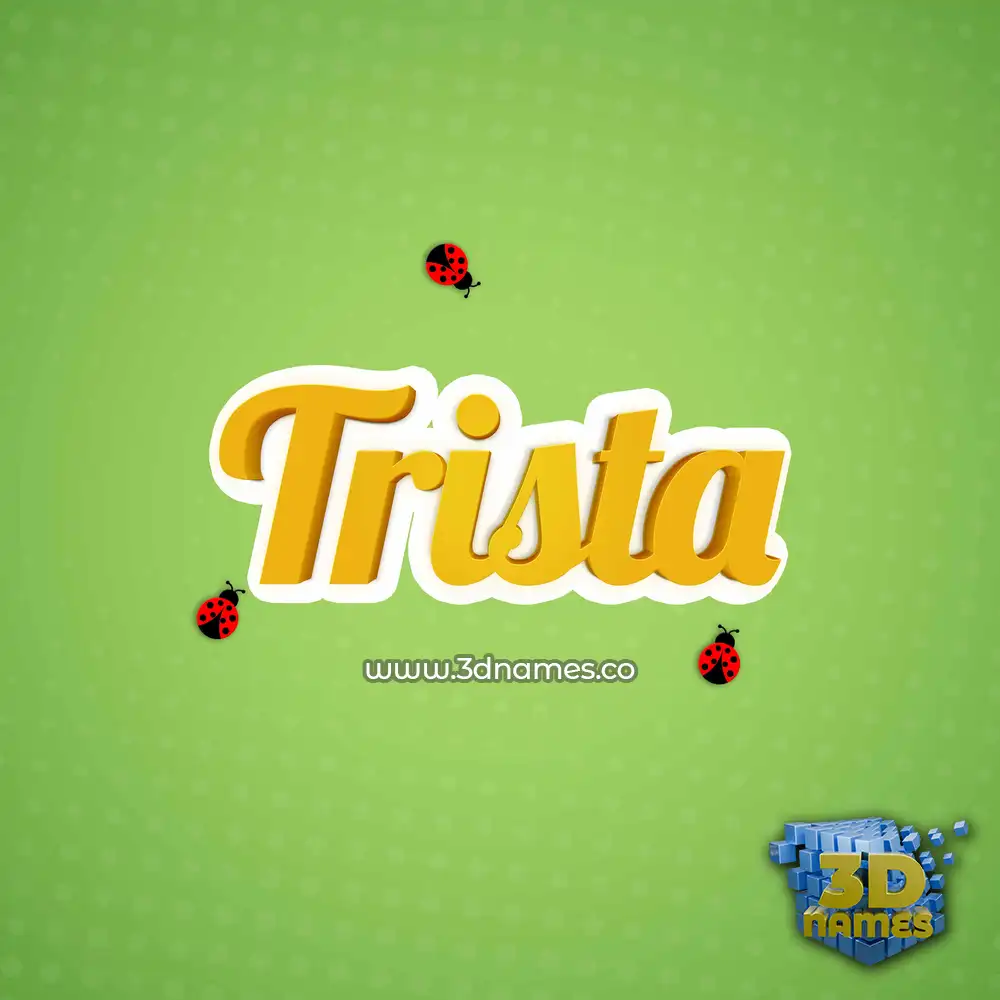 trista in Ladybugs style - 3D name wallpaper