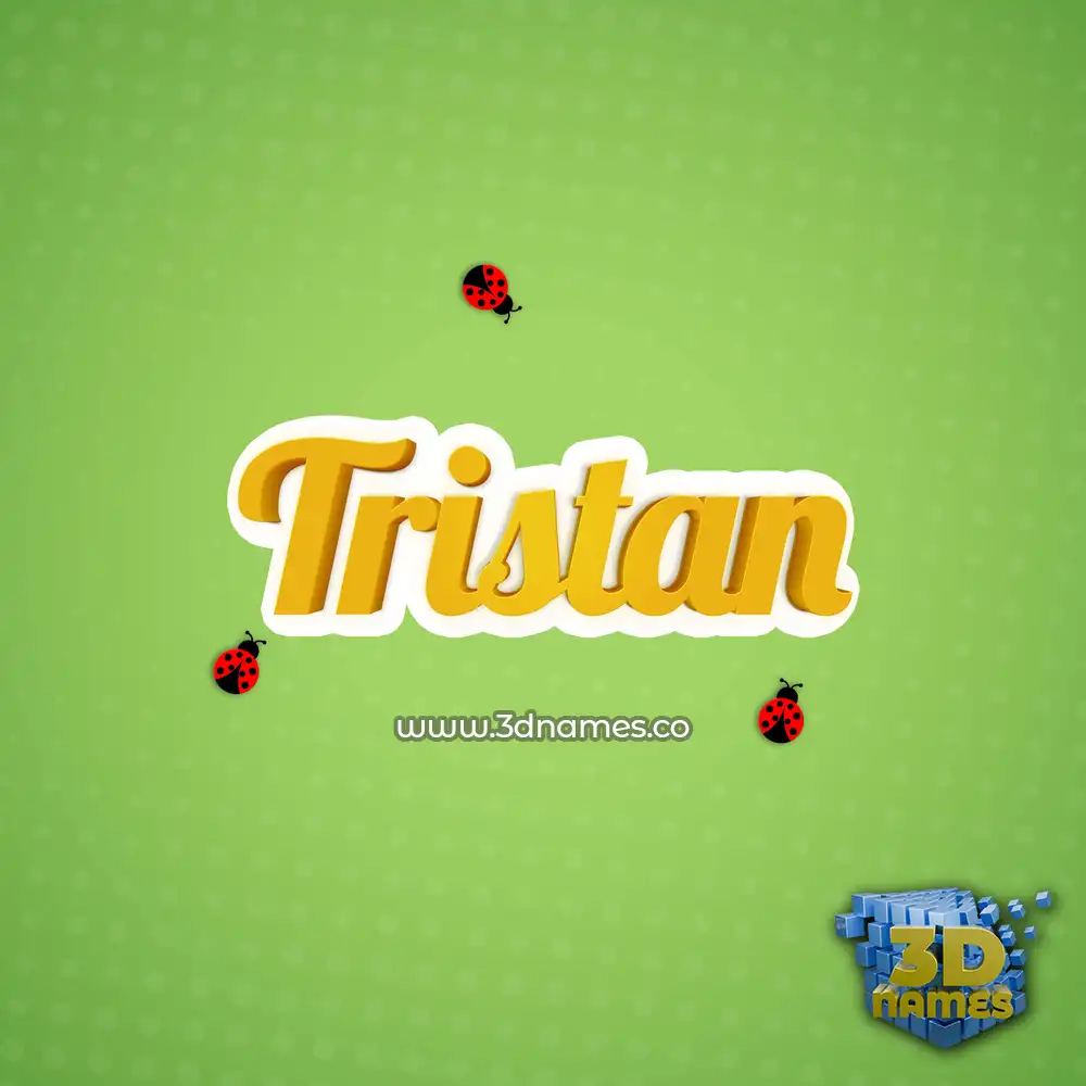 tristan in Ladybugs style - 3D name wallpaper