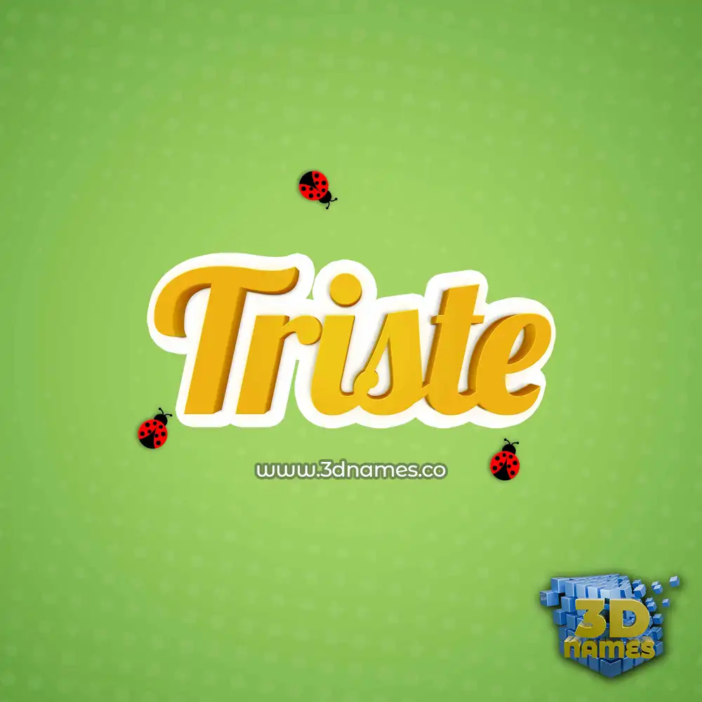 triste in Ladybugs style - 3D name wallpaper