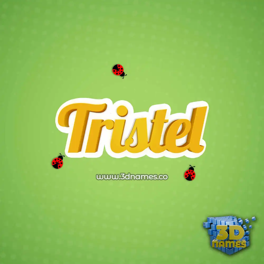 tristel in Ladybugs style - 3D name wallpaper