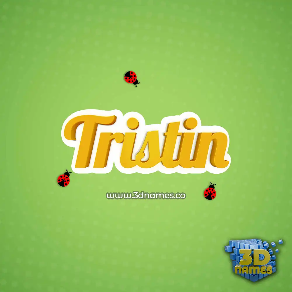 tristin in Ladybugs style - 3D name wallpaper